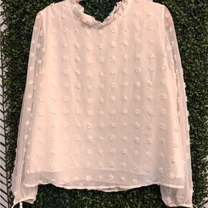 Chic Blush Textured Blouse